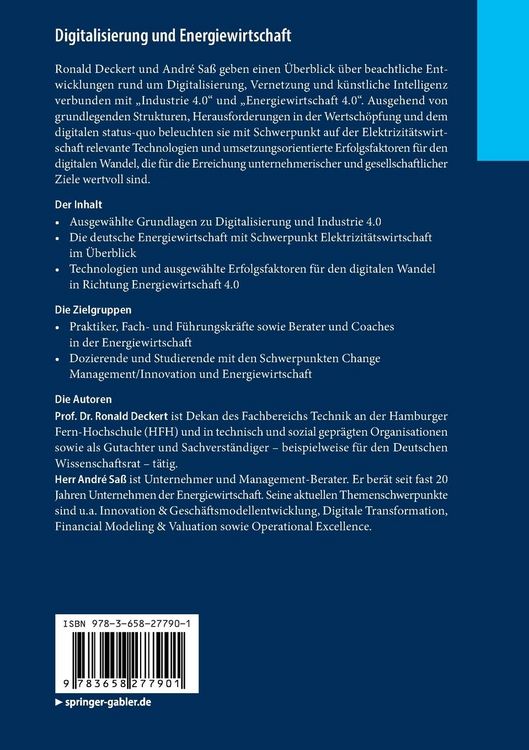 Produktbild: Digitalisierung und Energiewirtschaft