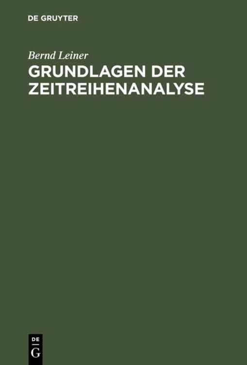 Produktbild: Grundlagen der Zeitreihenanalyse