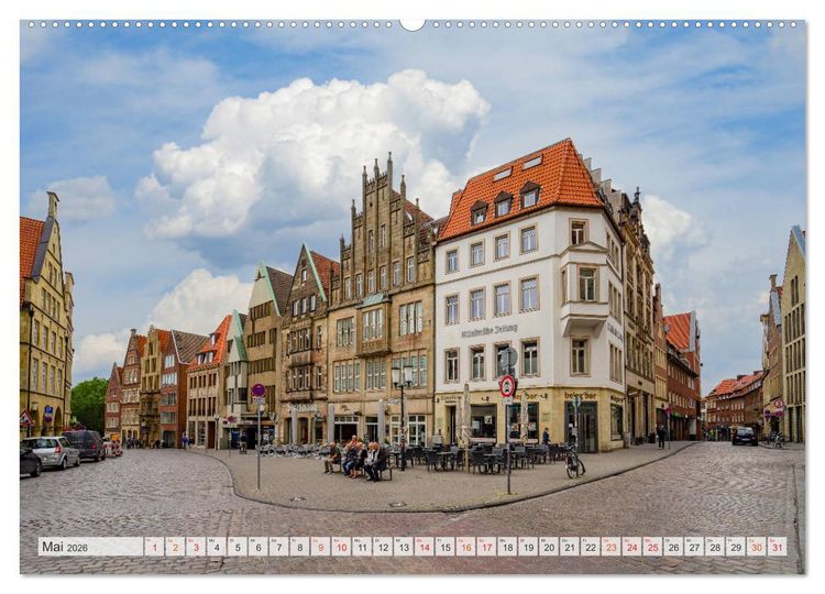 Produktbild: M&uuml;nster Impressionen (hochwertiger Premium Wandkalender 2026 DIN A2 quer), Kunstdruck in Hochglanz