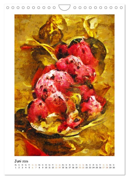 Produktbild: Eisbecher-Tr&auml;ume - Kunstvoll gemalte Eiskreationen in Acryl (Wandkalender 2026 DIN A4 hoch), CALVENDO Monatskalender