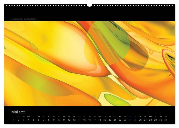 Produktbild: Abstrakte Kunst (hochwertiger Premium Wandkalender 2026 DIN A2 quer), Kunstdruck in Hochglanz