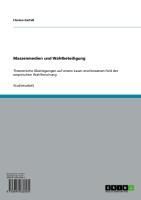 Produktbild: Massenmedien und Wahlbeteiligung