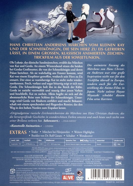 Produktbild: Die Schneekönigin (1957) (Filmjuwelen / DEFA-Märchen)