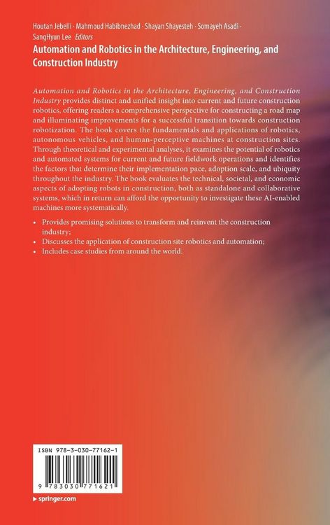 Produktbild: Automation and Robotics in the Architecture, Engineering, and Construction Industry