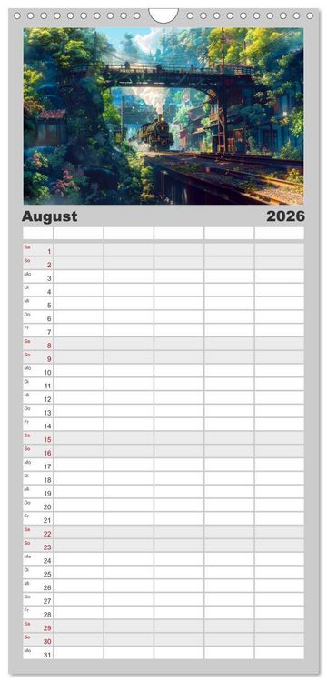 Produktbild: Familienplaner 2026 - Begegnungen im Anime Zauberland mit 5 Spalten (Wandkalender, 21 x 45 cm) CALVENDO