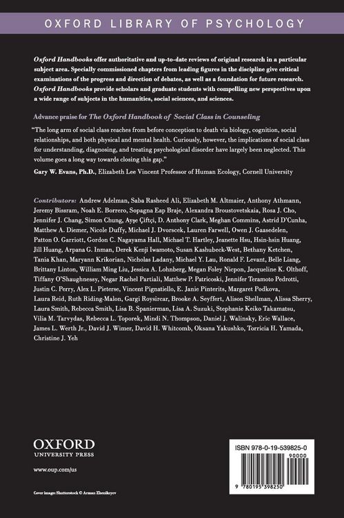 Produktbild: The Oxford Handbook of Social Class in Counseling