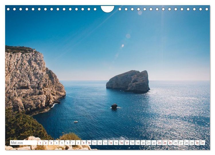 Produktbild: Sardinien. Sch&ouml;ne Landschaften und bunte St&auml;dte. (Wandkalender 2026 DIN A4 quer), CALVENDO Monatskalender