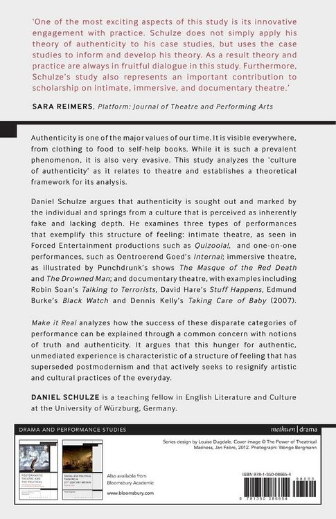 Produktbild: Authenticity in Contemporary Theatre and Performance