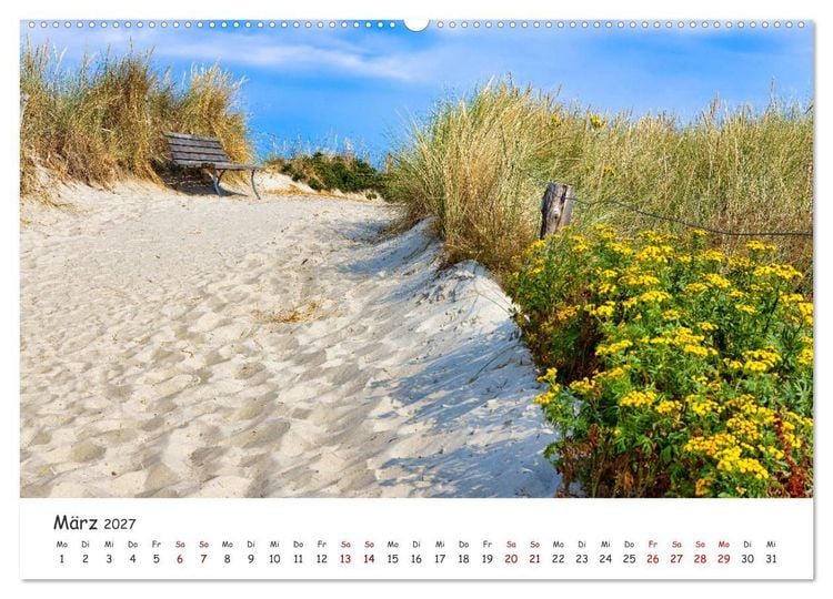 Produktbild: Sehnsuchtinsel Langeoog (hochwertiger Premium Wandkalender 2027 DIN A2 quer), Kunstdruck in Hochglanz