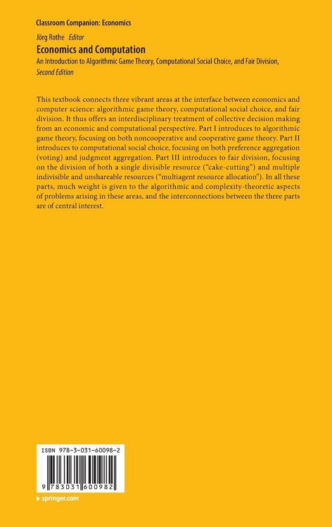 Produktbild: Economics and Computation