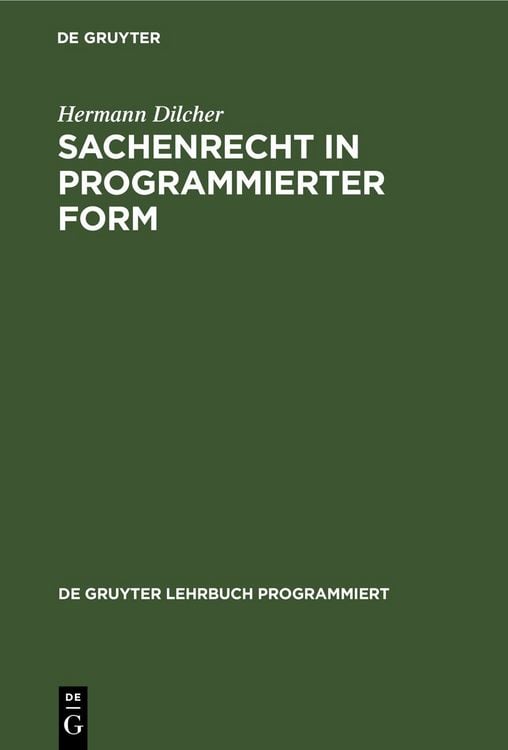 Produktbild: Sachenrecht in programmierter Form