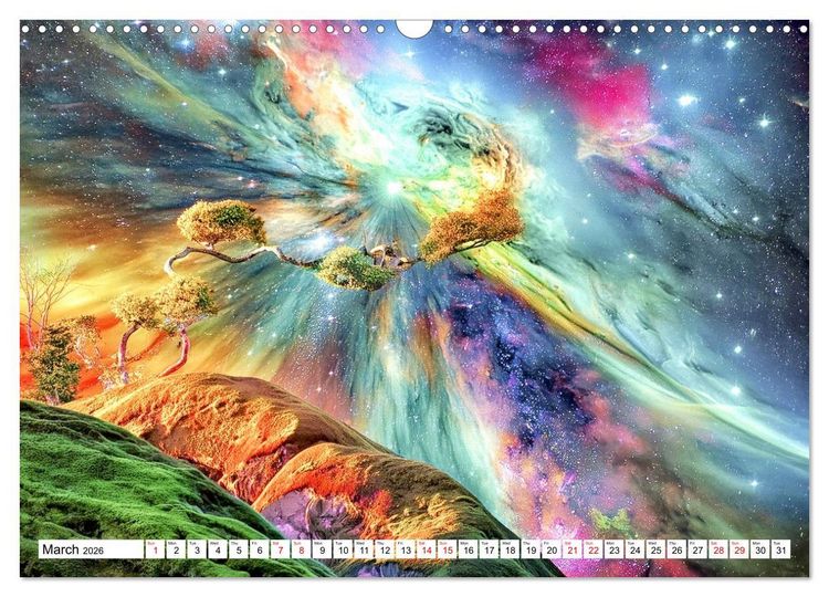 Produktbild: Psychedelic Landscapes (Wall Calendar 2026 DIN A3 landscape), CALVENDO 12 Month Wall Calendar
