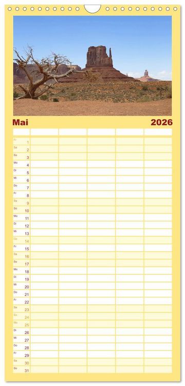 Produktbild: Familienplaner 2026 - Discover the West mit 5 Spalten (Wandkalender, 21 x 45 cm) CALVENDO