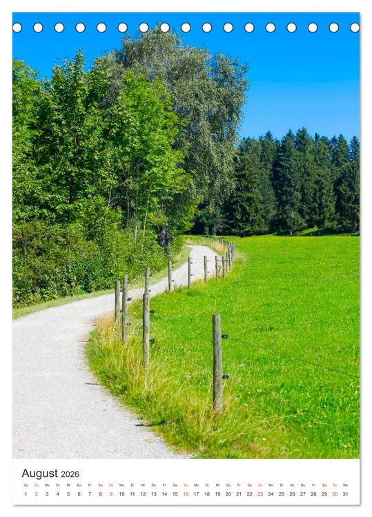 Produktbild: Herrliche Wanderwege (Tischkalender 2026 DIN A5 hoch), CALVENDO Monatskalender