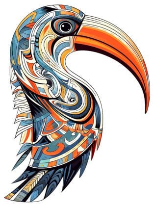 Produktbild: CALVENDO Puzzle Pelikan im Tattoo Design | 2000 Teile Lege-Gr&ouml;&szlig;e 90x67cm Foto-Puzzle f&uuml;r gl&uuml;ckliche Stunden