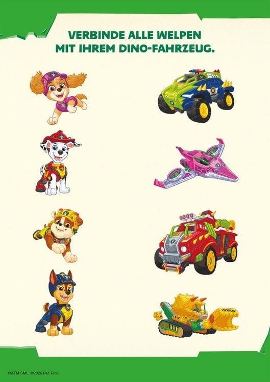 Produktbild: PAW Patrol Kindergartenheft: PAW Patrol - Der Dinofilm: Mal- und R&auml;tselblock