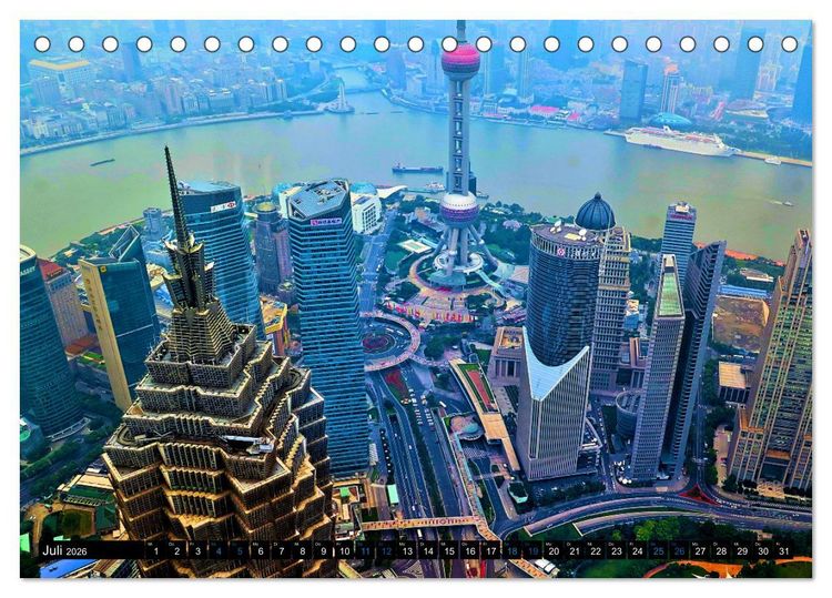 Produktbild: Metropolen - die sch&ouml;nsten Weltst&auml;dte von oben (Tischkalender 2026 DIN A5 quer), CALVENDO Monatskalender