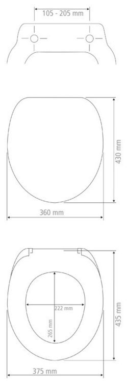 Produktbild: WC-Sitz Mod. Valencia Wei&szlig;, aus MDF