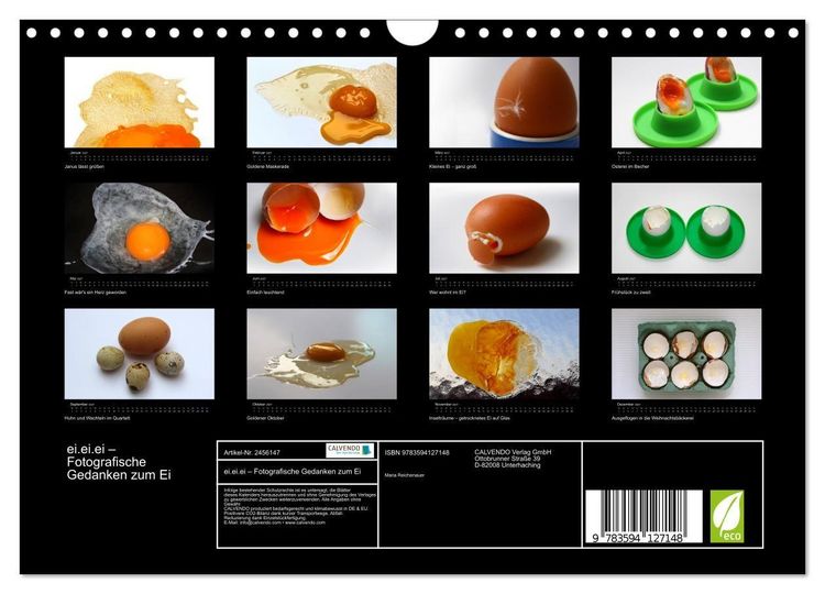 Produktbild: ei.ei.ei &ndash; Fotografische Gedanken zum Ei (Wandkalender 2027 DIN A4 quer), CALVENDO Monatskalender