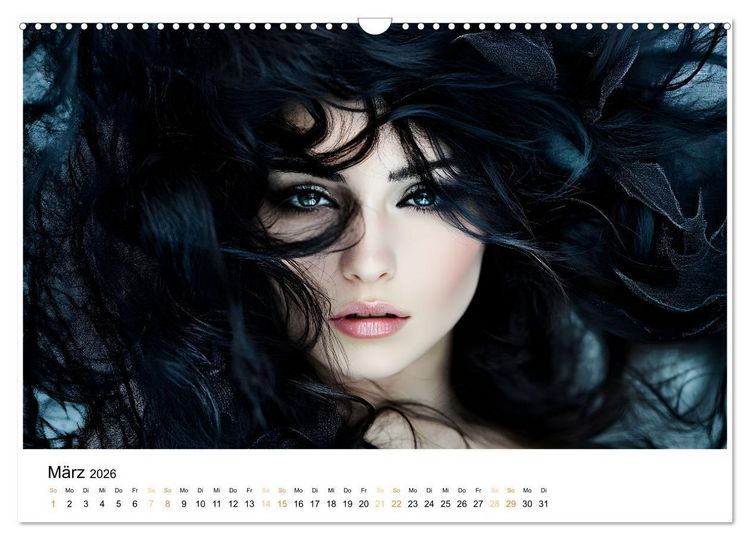Produktbild: Magische Frauen Portraits (Wandkalender 2026 DIN A3 quer), CALVENDO Monatskalender