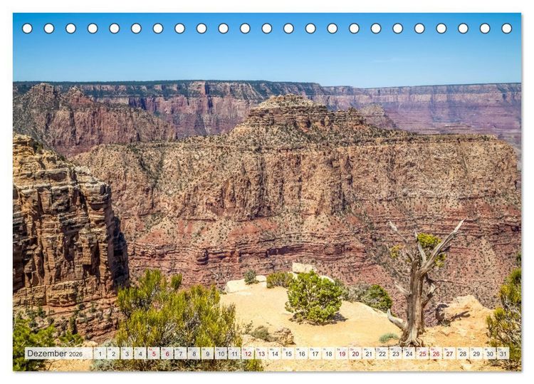 Produktbild: GRAND CANYON M&auml;chtige Schlucht (Tischkalender 2026 DIN A5 quer), CALVENDO Monatskalender