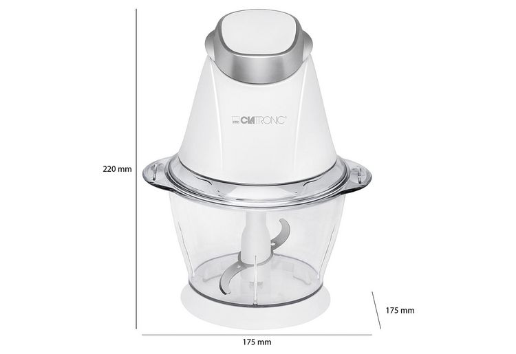 Produktbild: Clatronic MZ3579 Zerkleinerer 250W Wei&szlig; (gl&auml;nzend)
