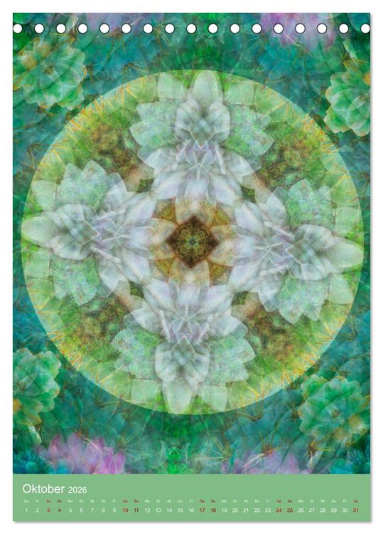 Produktbild: Meditative Pflanzenmandalas (Tischkalender 2026 DIN A5 hoch), CALVENDO Monatskalender