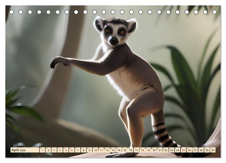 Produktbild: Tiere dieser Welt - Niedliche Tiere in witzigen Momenten (Tischkalender 2026 DIN A5 quer), CALVENDO Monatskalender