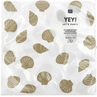 Produktbild: Servietten Muscheln, MIX