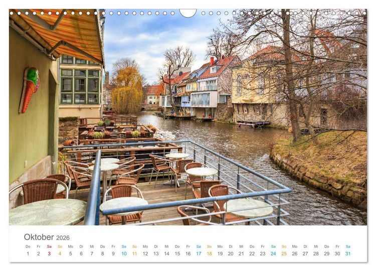 Produktbild: Erfurt - Stadt der T&uuml;rme (Wandkalender 2026 DIN A3 quer), CALVENDO Monatskalender