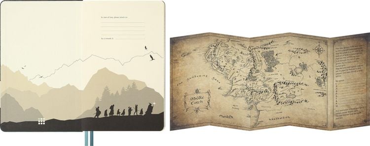 Produktbild: Moleskine 12 Monate Der Herr der Ringe Wochen-Notizkalender 2027, L/A5, 1 Wo = 1 Seite, fester Einband