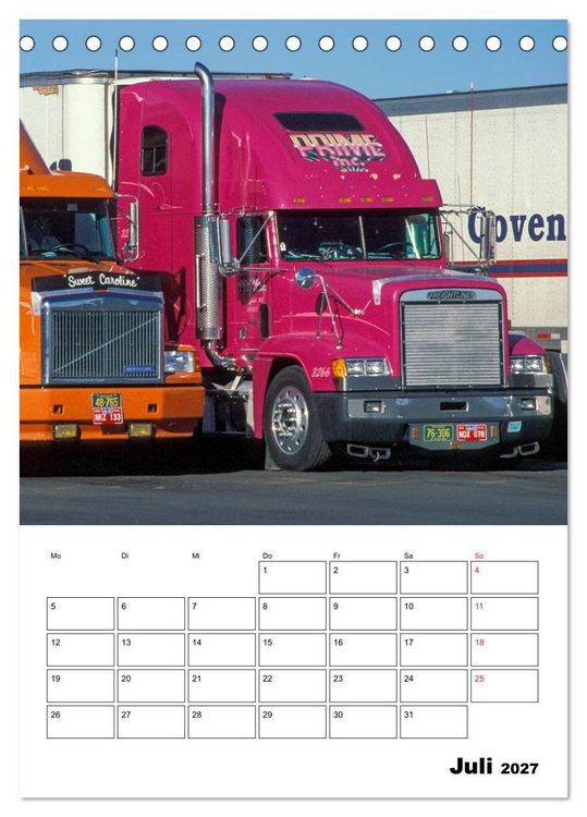 Produktbild: US-Trucks... unterwegs im amerikanischen Westen - Monatsplaner (Tischkalender 2027 DIN A5 hoch), CALVENDO Monatskalender