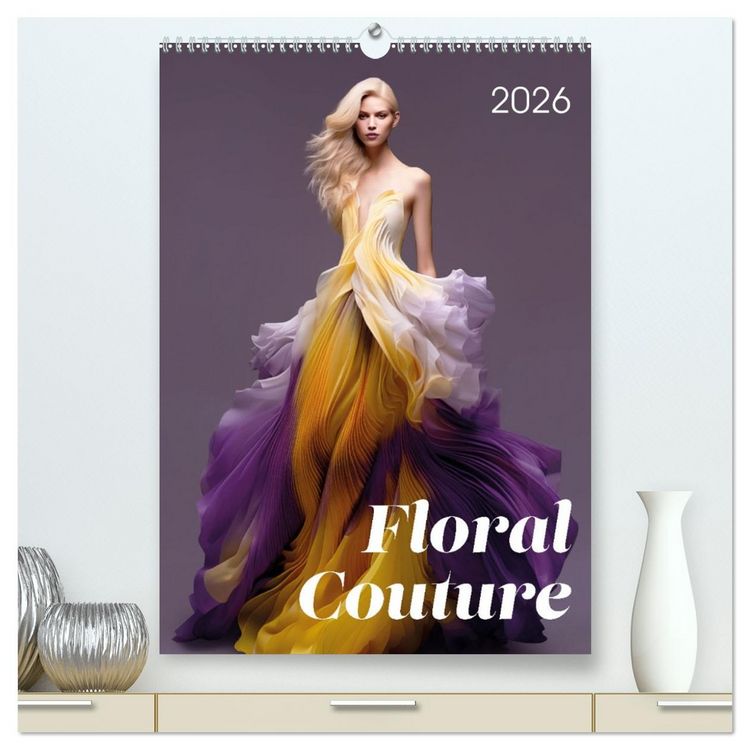 Produktbild: Floral Couture (hochwertiger Premium Wandkalender 2026 DIN A2 hoch), Kunstdruck in Hochglanz