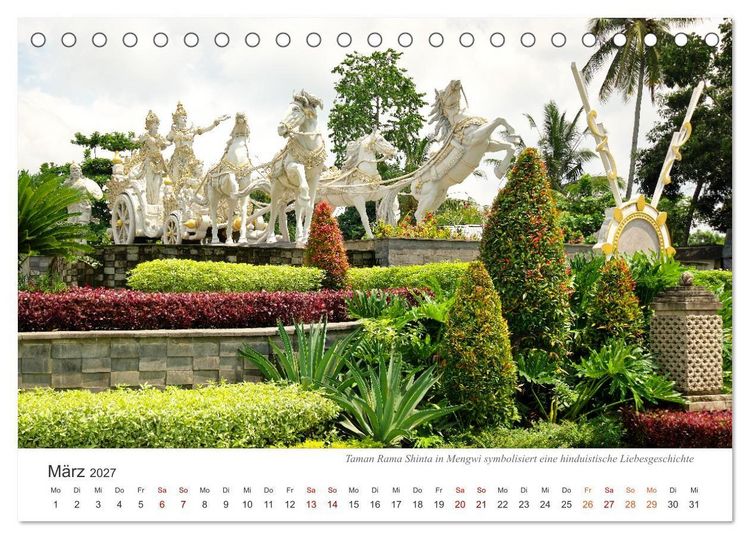 Produktbild: Impressionen einer Reise durch Bali (Tischkalender 2027 DIN A5 quer), CALVENDO Monatskalender