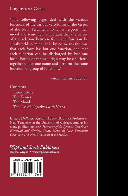 Produktbild: Syntax of the Moods and Tenses in New Testament Greek