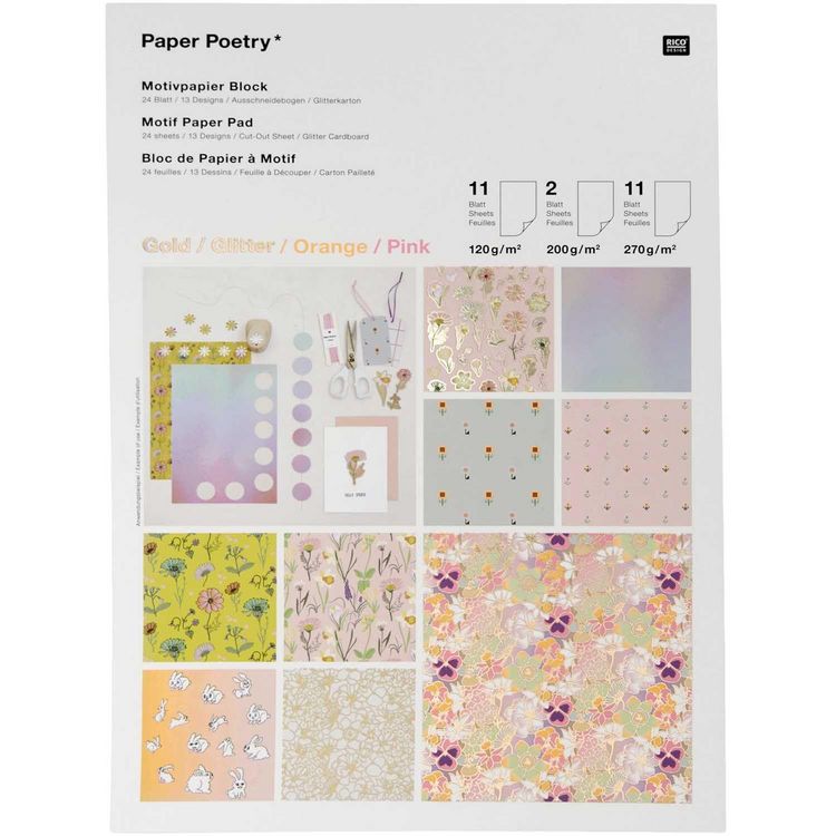 Produktbild: Motivpapierblock Futschikato, Flower , 24 Blatt