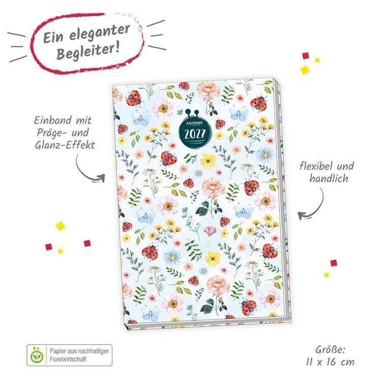 Produktbild: TR&Ouml;TSCH - Taschenkalender A6 Marienk&auml;fer 2027
