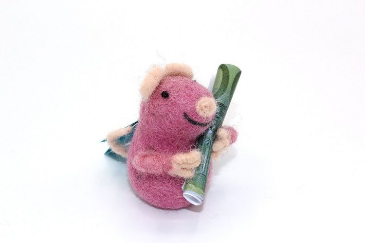 Produktbild: Geldm&auml;use, 5-7 cm, pink
