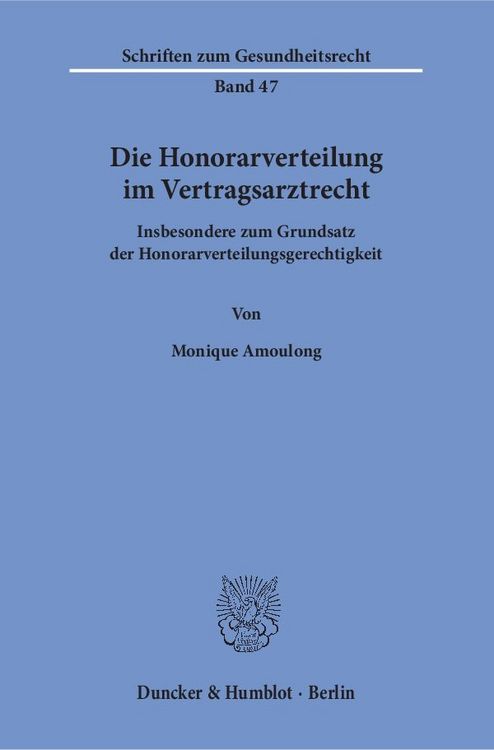 Produktbild: Die Honorarverteilung im Vertragsarztrecht.