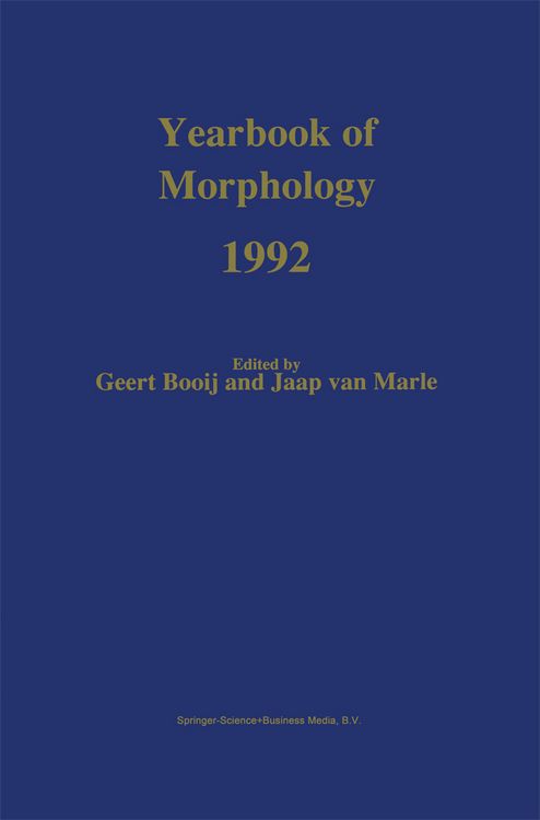 Produktbild: Yearbook of Morphology 1992