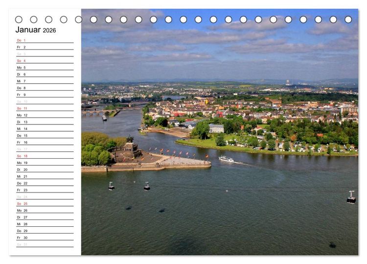 Produktbild: Der wundersch&ouml;nen Mosel entlang &ndash; Von Koblenz bis Trier (Tischkalender 2026 DIN A5 quer), CALVENDO Monatskalender
