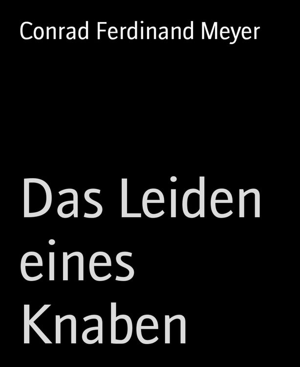 Produktbild: Das Leiden eines Knaben