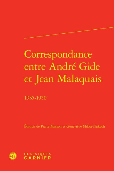 Produktbild: Correspondance Entre Andre Gide et Jean Malaquais : 1935-1950
