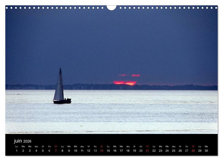 Produktbild: Couchers de soleil (Calendrier mural 2026 DIN A3 vertical), CALVENDO calendrier mensuel