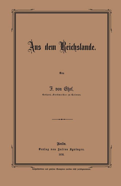 Produktbild: Aus dem Reichslande