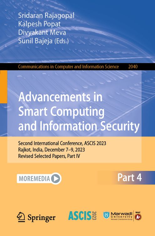 Produktbild: Advancements in Smart Computing and Information Security