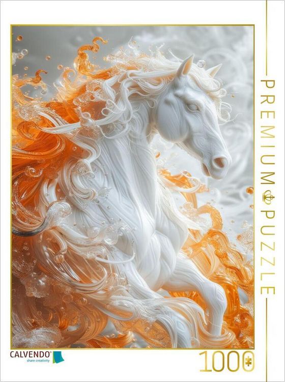 Produktbild: CALVENDO Puzzle Die Magie der wei&szlig;en Schimmel | 1000 Teile Lege-Gr&ouml;&szlig;e 64x48cm Foto-Puzzle f&uuml;r gl&uuml;ckliche Stunden