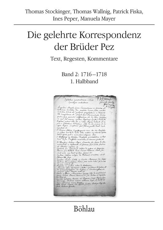 Produktbild: Die gelehrte Korrespondenz der Br&uuml;der Pez