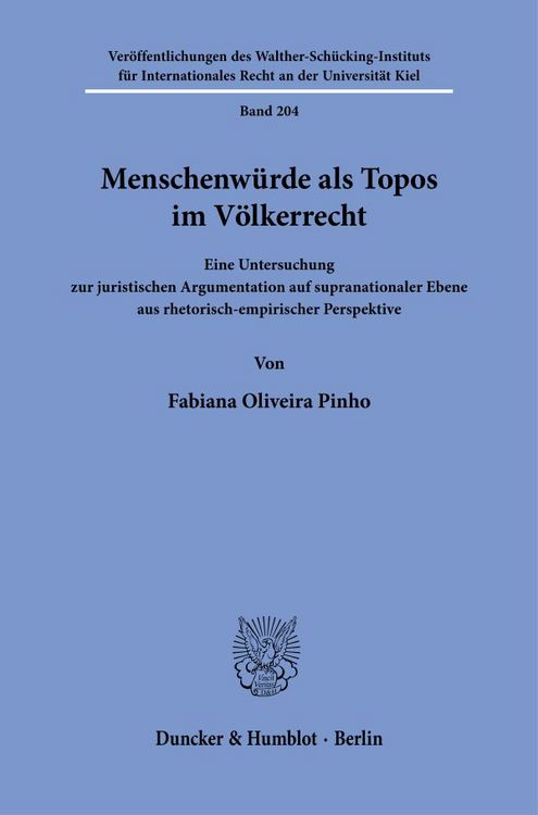 Produktbild: Menschenw&uuml;rde als Topos im V&ouml;lkerrecht.