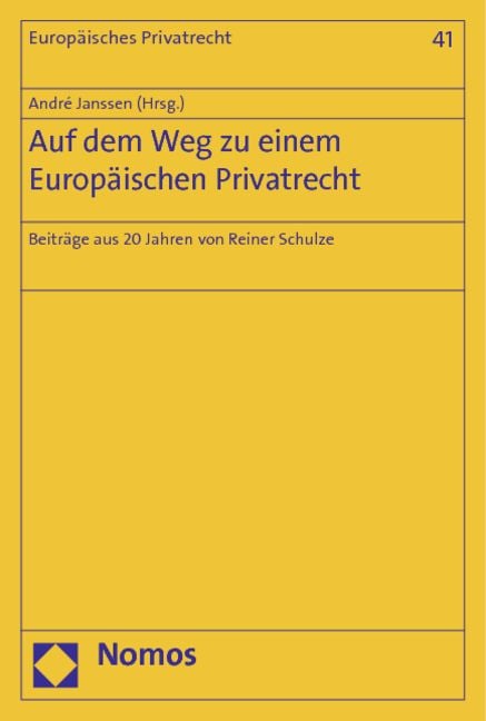 Produktbild: Auf dem Weg zu einem Europ&auml;ischen Privatrecht